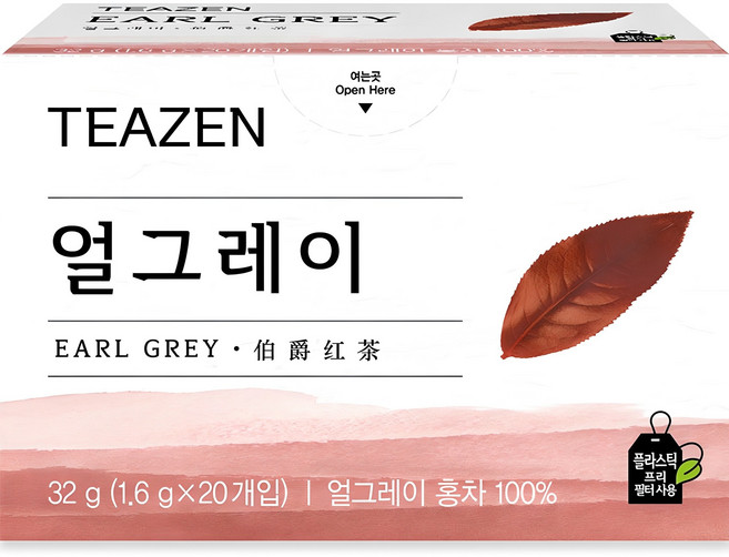 티젠 얼그레이 홍차, 1.6g, 20개입, 1개