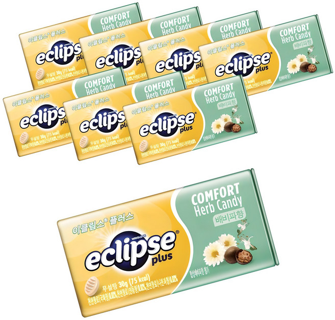 이클립스 플러스 허브캔디 배비파향, 30g, 8개