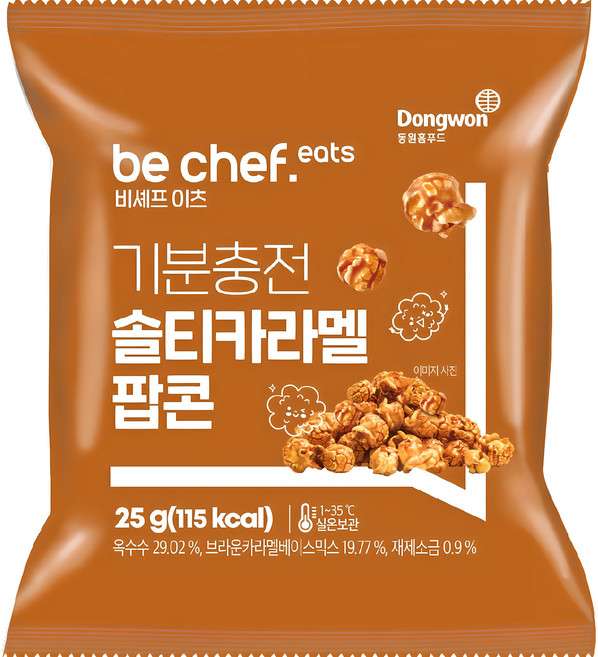 비셰프 이츠 기분충전 솔티카라멜 팝콘, 25g, 1개