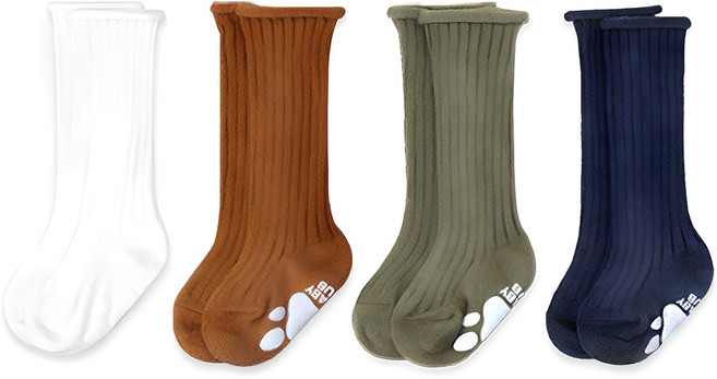 하이베이비클럽 남아용 New 돌돌이 골지 니삭스 4종 세트