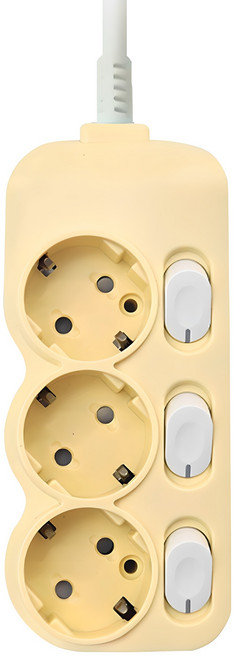 에코파워탭 개별 컬러 멀티탭 3구 CEPM-303C, 40cm, 크림바닐라, 1개