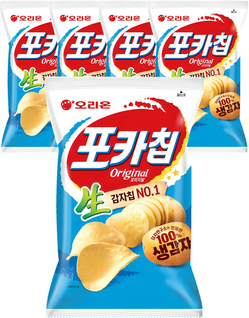 ORION 好麗友 波卡洋芋片 原味, 66g, 5包