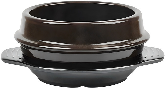 진뚝배기 직화찌개솥 해장기A 1호 + 멜라민 받침 세트, 13cm, 1세트