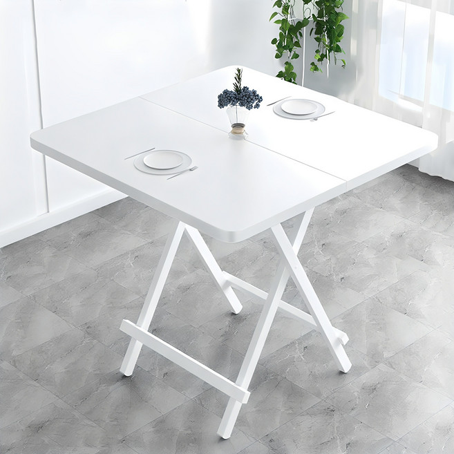 가구느낌 홈접이식 테이블, 화이트, 1인용