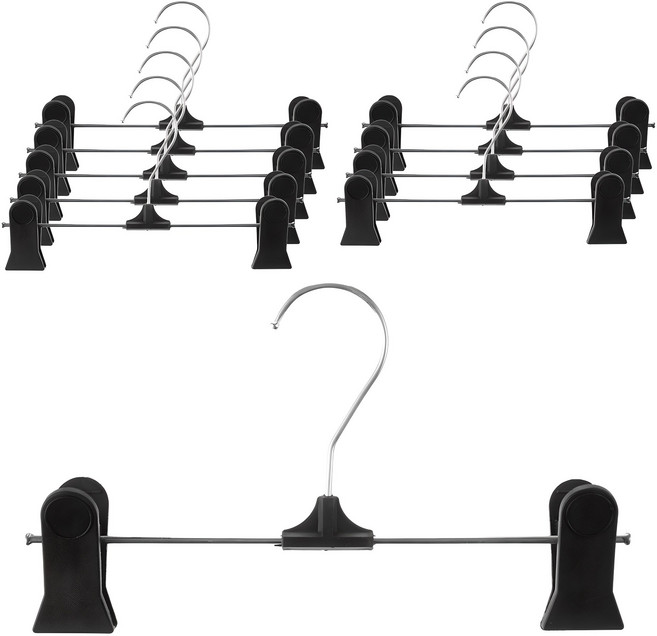 코멧 홈 심플 치마바지걸이, 10개, 블랙