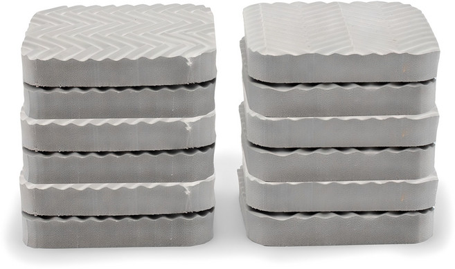 TNC 진동 방지패드 특대형 사각 그레이 12p, 1개