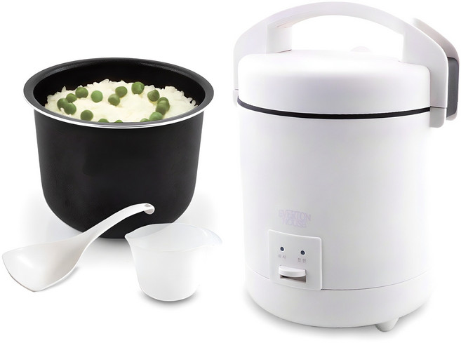 에버튼하우스 미니 전기밥솥 3인용, EHLM-MR671A, 화이트