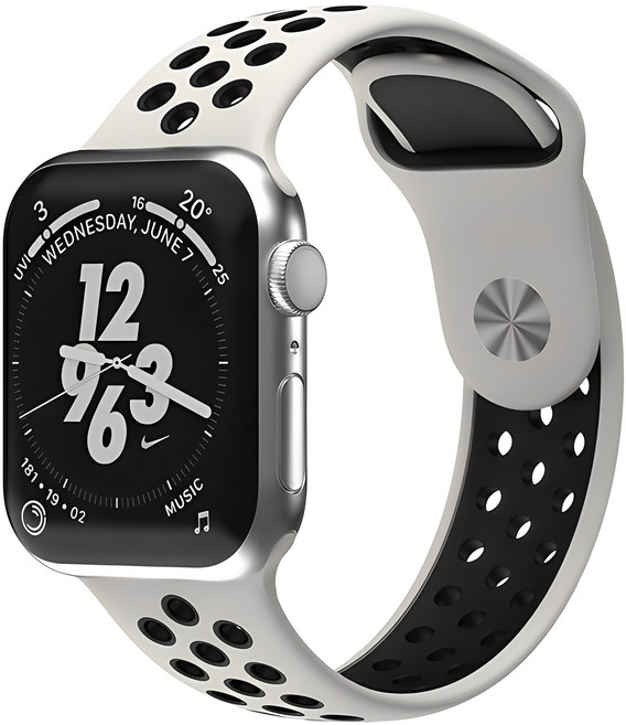 신지모루 스마트 워치 애슬리틱 스트랩 밴드, 화이트, 1개