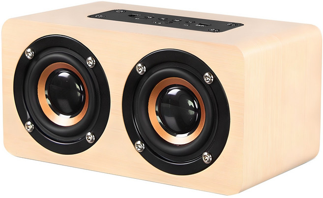 오아 아이브릭 휴대용 미니 무선 블루투스 스피커, OA-SP600, 골든우드