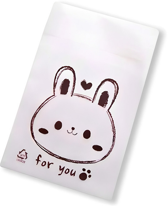 아이엔피 포유 애니멀 반투명 쿠키 봉투 래빗, 200개, 1세트