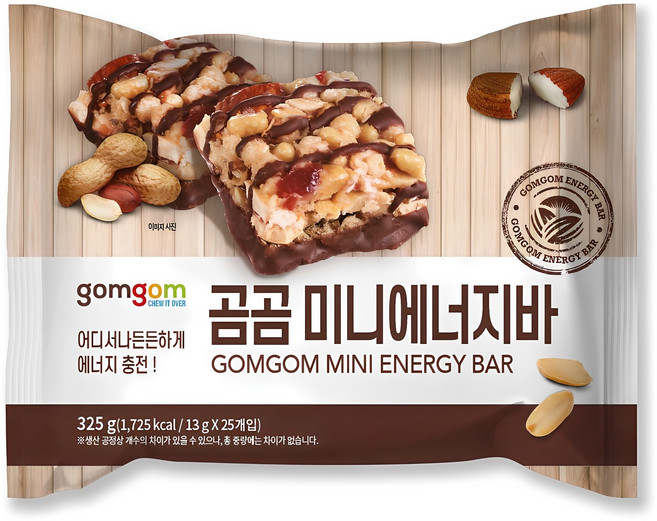 곰곰 미니 에너지바, 325g, 1개
