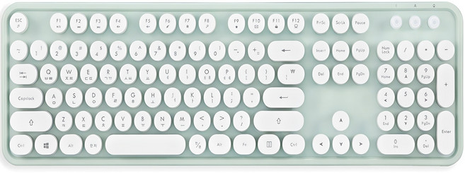 엑토 레트로 무선 일반형 키보드, 민트, KBD-48