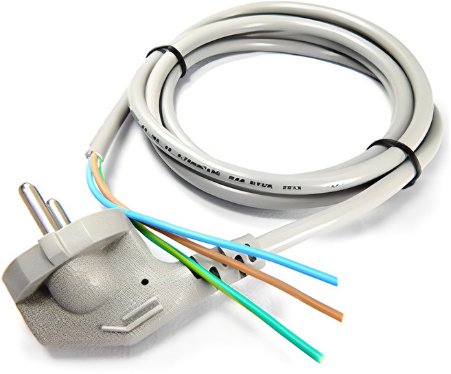 파워코드 탈피 3구형 전원케이블 코드 캡 선, 1개, 2m