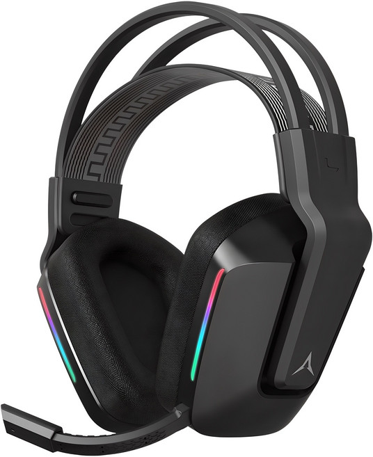 앱코 VIRTUAL 7.1 3MODE 무선 게이밍 헤드셋, MR600, 블랙