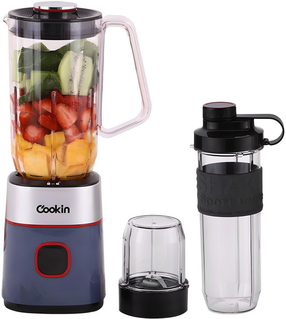 키친플라워 쿠킨 메가 트라이탄 고속파워 믹서기 믹서컵 1000ml+텀블러 570ml+분쇄컵 200ml, KEM-TKD1050GCP