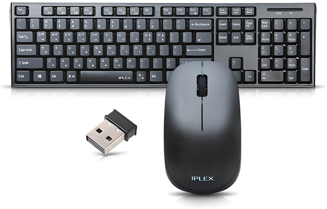 아이플렉스 무선 마우스키보드 세트, RK-2000, 블랙, 일반형