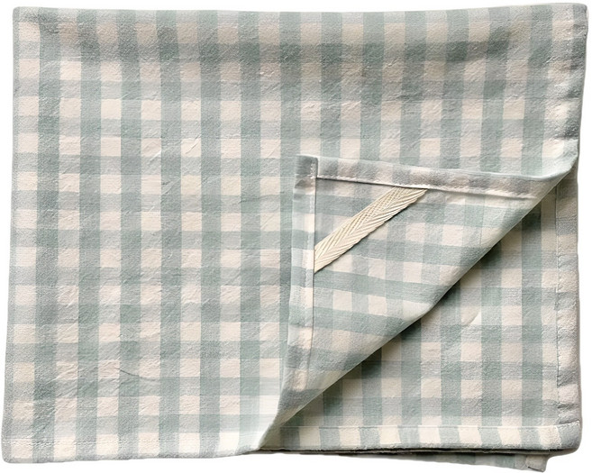 비에스 감성패브릭 체크 키친 크로스 테이블매트, 민트, 50 x 40cm, 1개