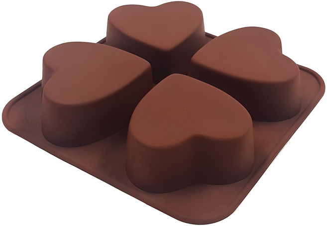 SL 하트 실리콘몰드 4구, 1개