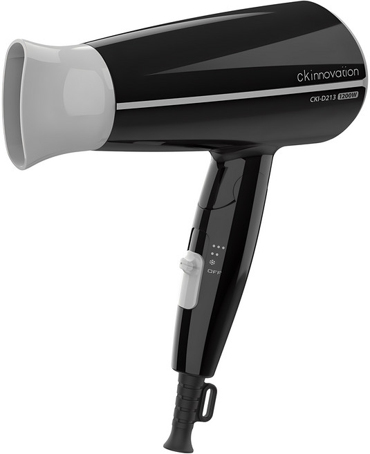 CKI 접이식 헤어 드라이어 1200W, CKI-D213, 블랙