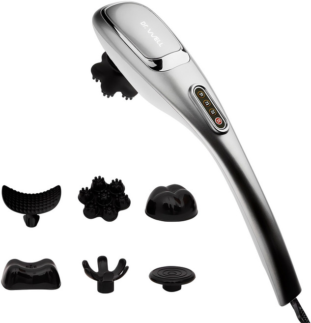 닥터웰 유선 핸드 안마기 마사지기, DWH-2010, 실버