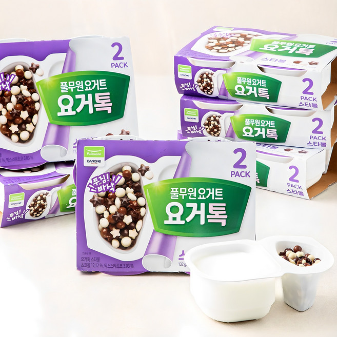 풀무원 요거트 요거톡 스타볼, 132g, 12개