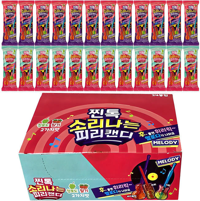 찐톡 소리나는 피리 캔디 24p, 336g, 1개