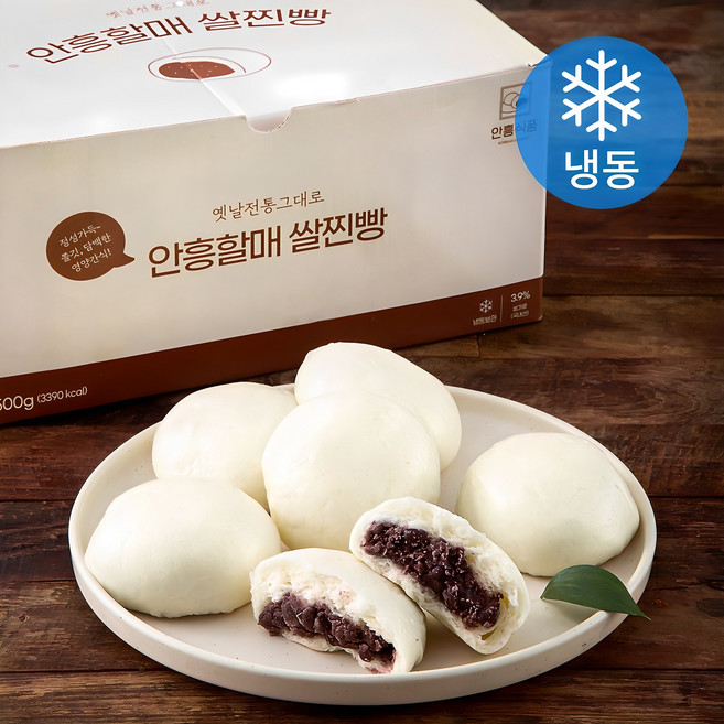 안흥식품 옛날 전통 그대로 할매 안흥 쌀찐빵 (냉동), 50g, 30개입, 1개