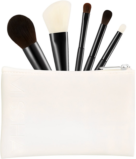 미샤 아티스툴 투 고 미니 브러쉬 키트 + 전용 파우치, 혼합색상, 1개