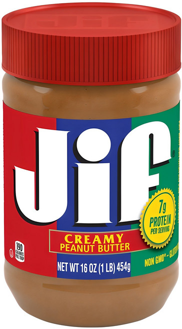 Jif 지프 크리미 땅콩버터, 454g, 1개