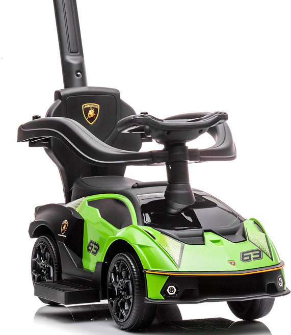 맘스아이 무소음 바퀴 람보르기니 푸쉬카, 그린, 1개