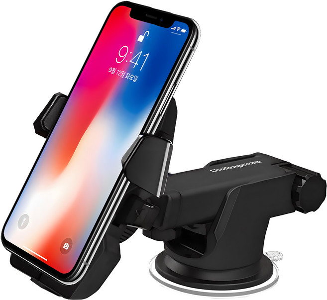 챌린지하이브리드 이지원터치 롱 대쉬보드 차량용 핸드폰 거치대, 1개, 블랙