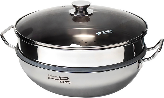 키친아트 일품 2단 찜냄비, 36cm, 1개