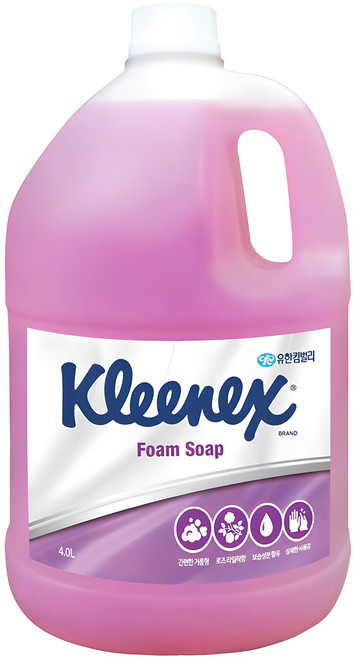 크리넥스 폼솝 핸드워시 로즈라일락향, 4L, 1개