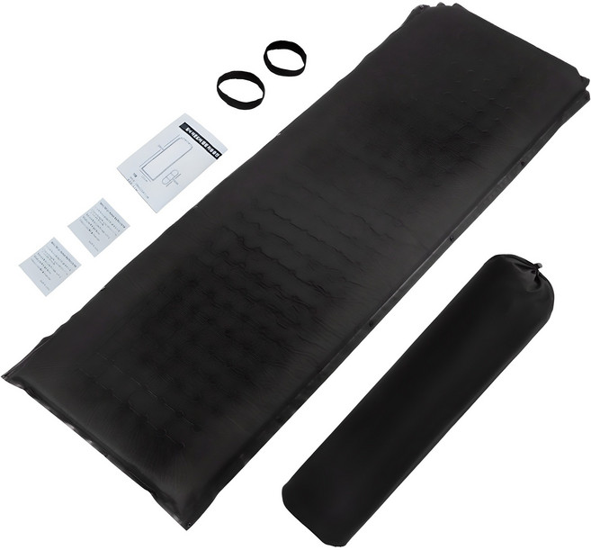 탐사 아웃도어 도톰한 자동충전 에어매트 (두께 5cm), 블랙