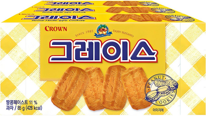 크라운 그레이스 과자쿠키, 85g, 3개