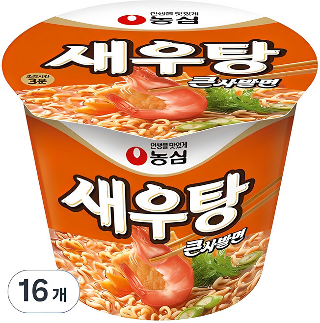새우탕 큰사발 115g, 16개