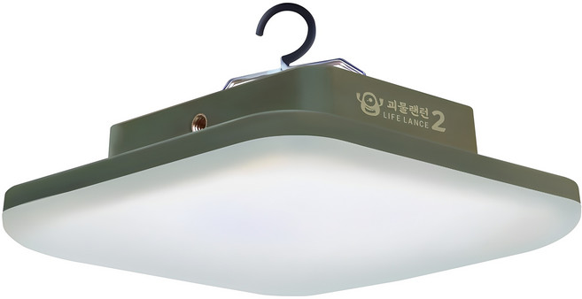 라이프란스 충전식 LED 캠핑 괴물랜턴 2, 밀리터리카키, 1개