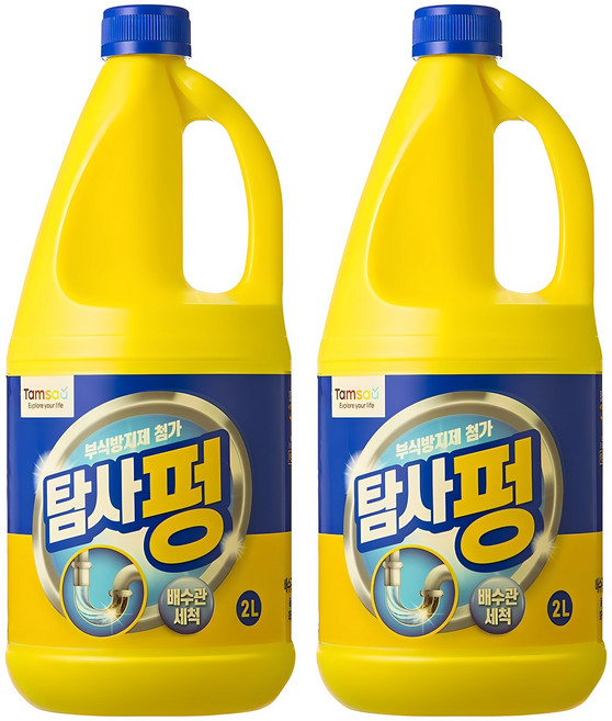 탐사 펑 배수구 세정제, 2L, 2개