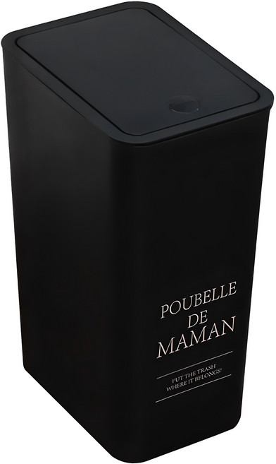 달팽이리빙 푸벨드마망 원터치 휴지통 8L, 블랙