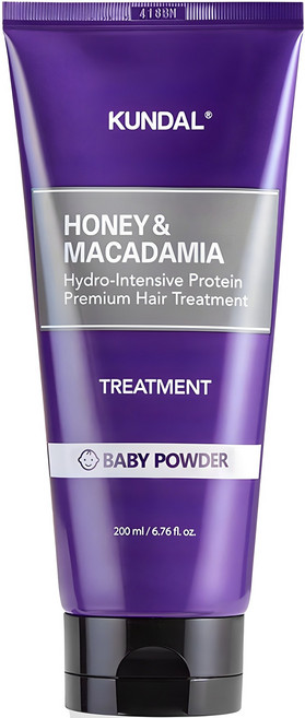 쿤달 허니 앤 마카다미아 트리트먼트 베이비파우더향, 200ml, 1개