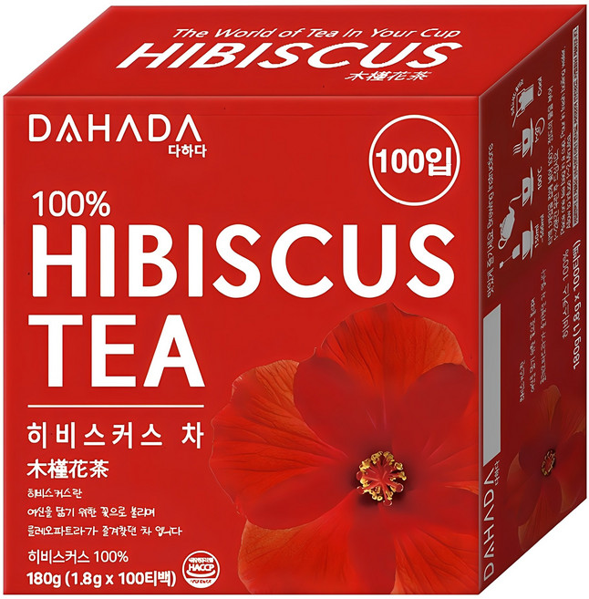 다하다 히비스커스 차, 1.8g, 100개입, 1개