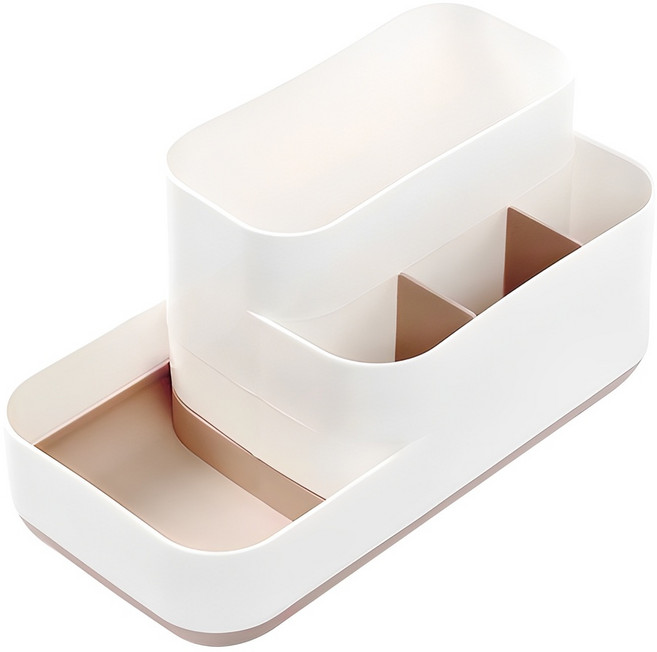 Tree 칸칸 화장대 데스크 소품정리함, 1개, 베이지