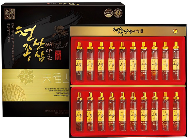 고려인삼 천종 산삼배양근 홍삼 20p, 20ml, 1세트