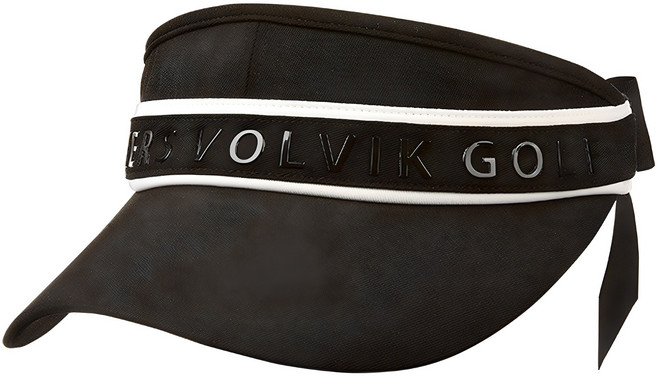 볼빅 여성용 프리미엄 리본 바이저 골프모자, 블랙, 1개
