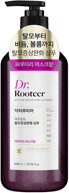 닥터루티어 맥주효모 탈모증상완화 샴푸 파우더리 머스크향, 800ml, 1개