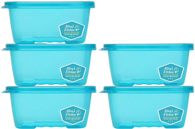 미라네주방 야채보관 밀폐 미라클통, 5개, 750ml