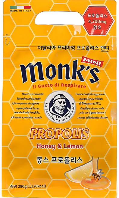 Monks 프로폴리스 캔디, 280g, 1개