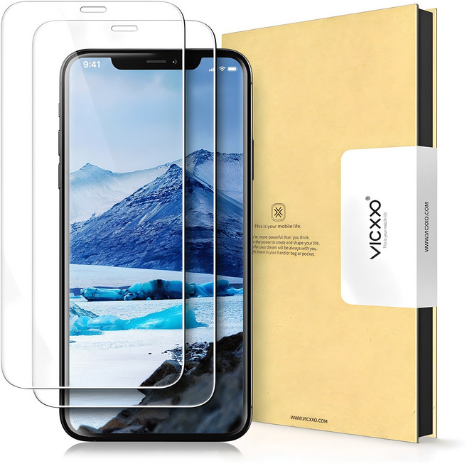 빅쏘 2.5C 아이폰 강화유리 휴대폰 액정보호필름 2매, 1세트