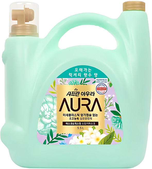 아우라 초고농축 섬유유연제 스모키머스크 자스민 향 본품, 8L, 1개