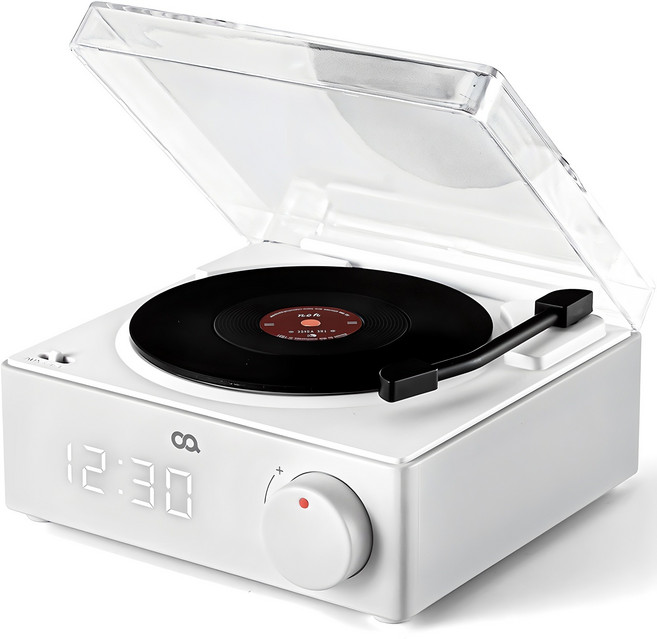 오아 미니 턴테이블 무선 블루투스 스피커, OSD-002WH, 혼합색상